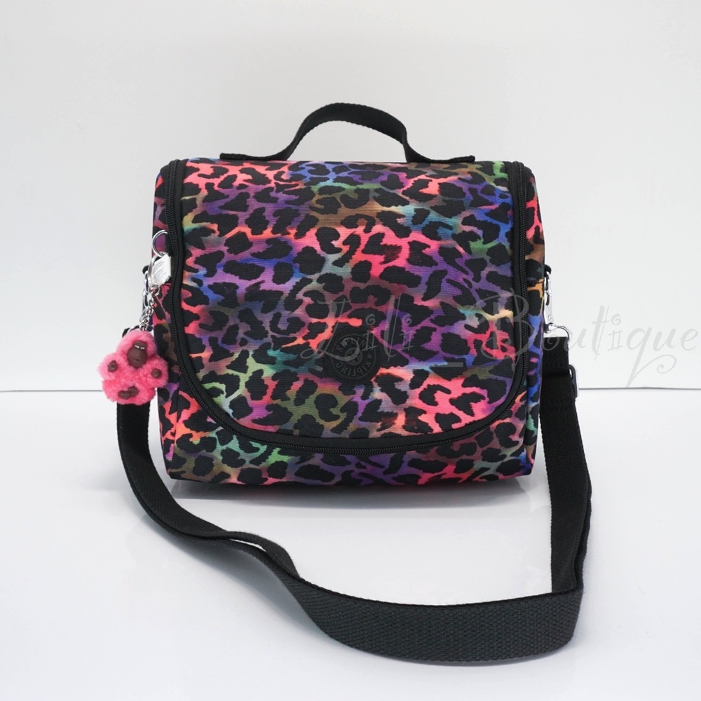 Kipling New Kichirou Insulated Lunch Bag KI5749 Polyester Rainbow Jungle Multi